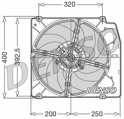 DENSO DER01005 Hub, engine cooling fan wheel DER01005