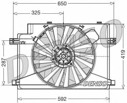 DENSO DER01006 Hub, engine cooling fan wheel DER01006