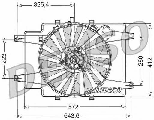 DENSO DER01007 Hub, engine cooling fan wheel DER01007