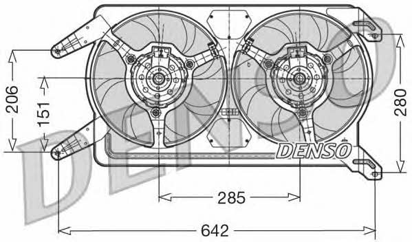 DENSO DER01012 Hub, engine cooling fan wheel DER01012