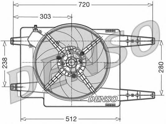DENSO DER01017 Hub, engine cooling fan wheel DER01017