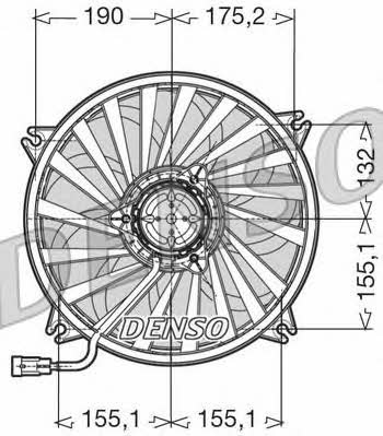 DENSO DER07005 Hub, engine cooling fan wheel DER07005