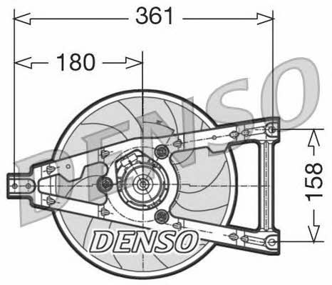 DENSO DER09011 Hub, engine cooling fan wheel DER09011