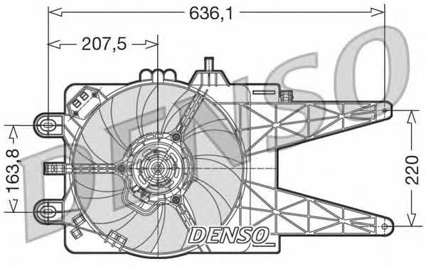 DENSO DER09015 Hub, engine cooling fan wheel DER09015