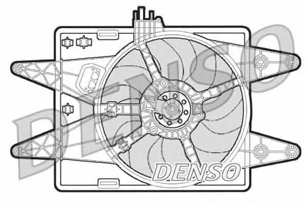 Car radiator fan Fiat Doblo: DER09022 DENSO Hub, engine cooling fan wheel
