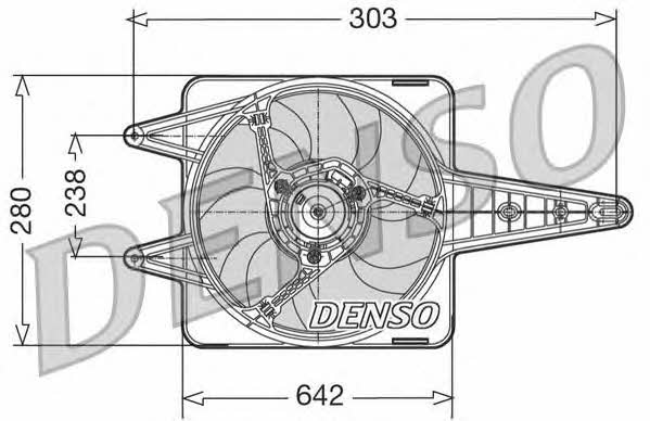 DENSO DER09029 Hub, engine cooling fan wheel DER09029