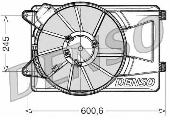 DENSO DER09305 Hub, engine cooling fan wheel DER09305