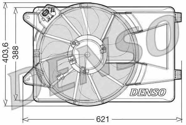 DENSO DER09306 Hub, engine cooling fan wheel DER09306