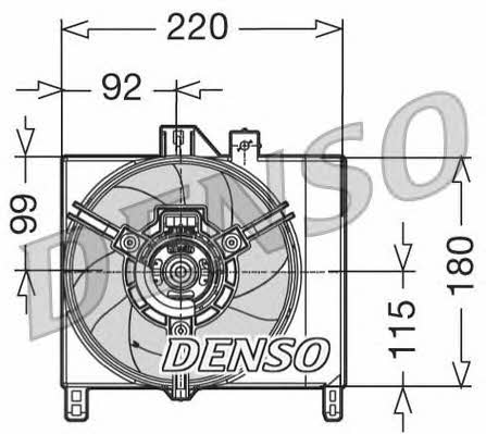 DENSO DER16002 Hub, engine cooling fan wheel DER16002