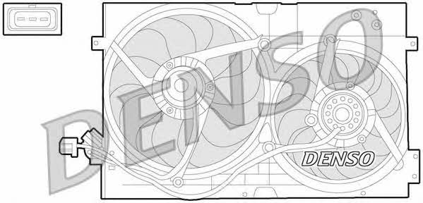 DENSO DER32010 Hub, engine cooling fan wheel DER32010