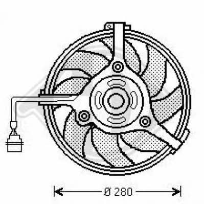 Diederichs 1025001 Hub, engine cooling fan wheel 1025001