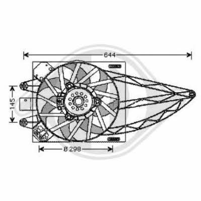 Diederichs 3434301 Hub, engine cooling fan wheel 3434301