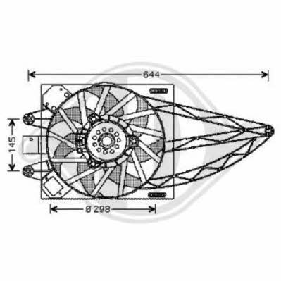 Diederichs 3434401 Hub, engine cooling fan wheel 3434401