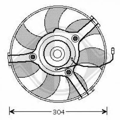 Diederichs 1016101 Hub, engine cooling fan wheel 1016101