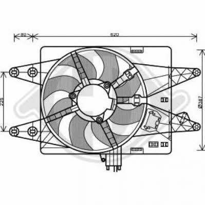 Diederichs 3485113 Hub, engine cooling fan wheel 3485113
