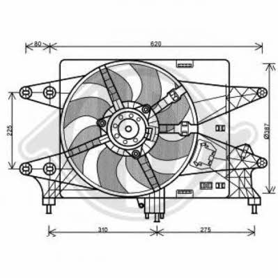 Diederichs 3485115 Hub, engine cooling fan wheel 3485115