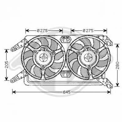 Diederichs 3051101 Hub, engine cooling fan wheel 3051101