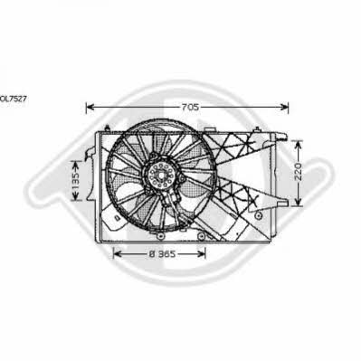 Diederichs 1875101 Hub, engine cooling fan wheel 1875101