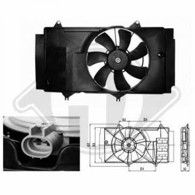 Diederichs 6605201 Hub, engine cooling fan wheel 6605201