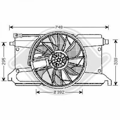 Diederichs 5618101 Hub, engine cooling fan wheel 5618101
