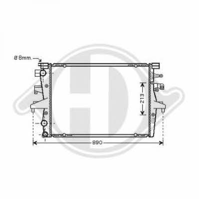 Diederichs 8227202 Radiator, engine cooling 8227202