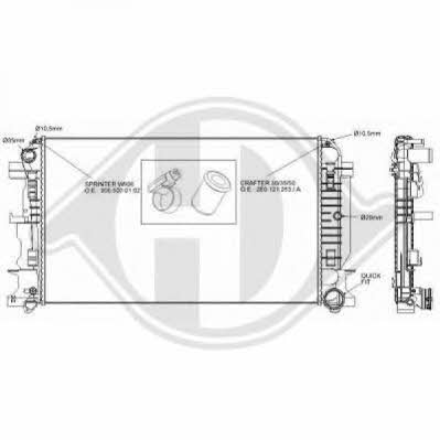 Diederichs 8228104 Radiator, engine cooling 8228104