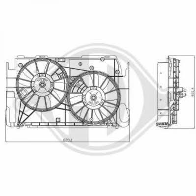 Diederichs 6687101 Hub, engine cooling fan wheel 6687101