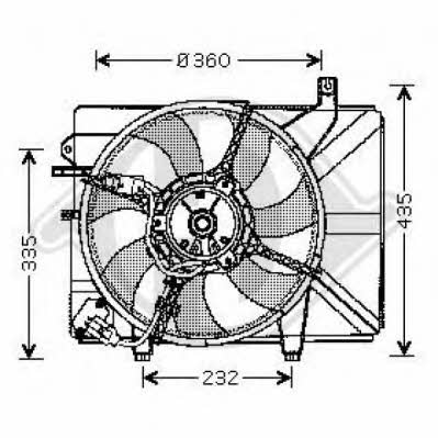 Diederichs 6805101 Hub, engine cooling fan wheel 6805101