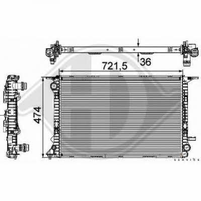 Diederichs 8101807 Radiator, engine cooling 8101807