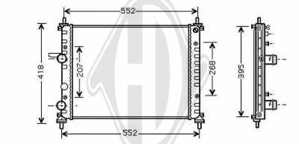 Diederichs 8347602 Radiator, engine cooling 8347602