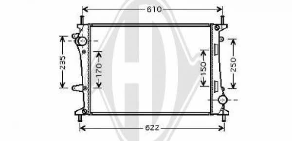 Diederichs 8347603 Radiator, engine cooling 8347603