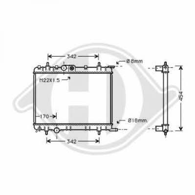 Diederichs 8407101 Radiator, engine cooling 8407101