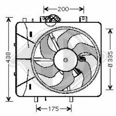 Diederichs 8422605 Hub, engine cooling fan wheel 8422605