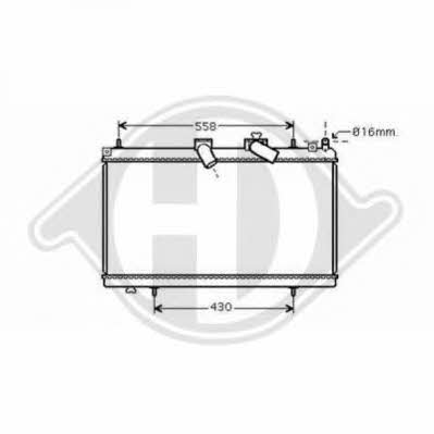 Diederichs 8424308 Radiator, engine cooling 8424308