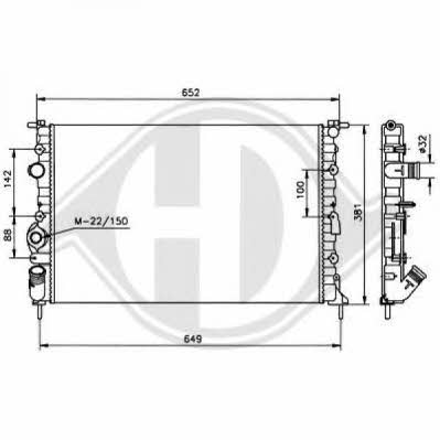 Diederichs 8446205 Radiator, engine cooling 8446205