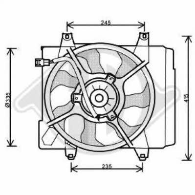 Diederichs 8650501 Hub, engine cooling fan wheel 8650501