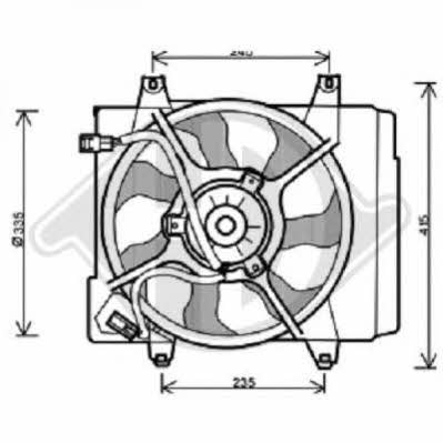 Diederichs 8650502 Hub, engine cooling fan wheel 8650502