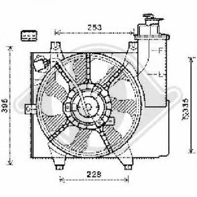 Diederichs 8650512 Hub, engine cooling fan wheel 8650512