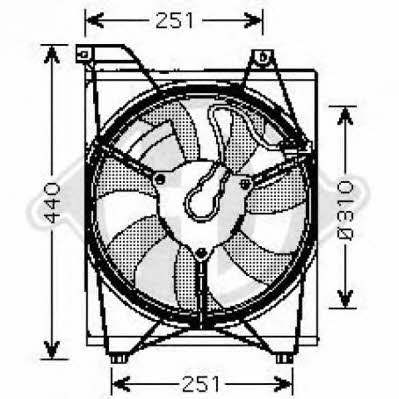 Diederichs 8654109 Hub, engine cooling fan wheel 8654109