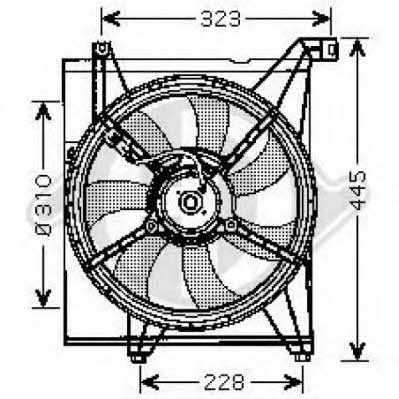 Diederichs 8655203 Hub, engine cooling fan wheel 8655203