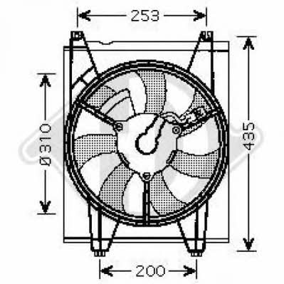 Diederichs 8655204 Hub, engine cooling fan wheel 8655204