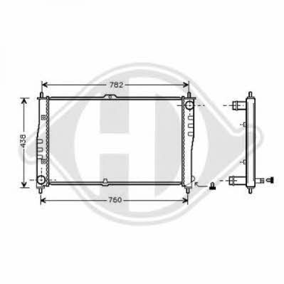 Diederichs 8658005 Radiator, engine cooling 8658005