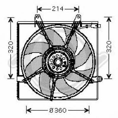 Diederichs 8658017 Hub, engine cooling fan wheel 8658017