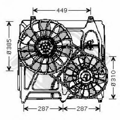 Diederichs 8658502 Hub, engine cooling fan wheel 8658502