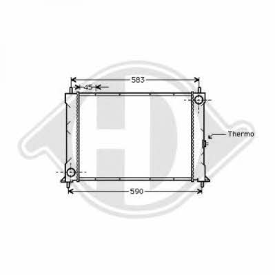 Diederichs 8701906 Radiator, engine cooling 8701906