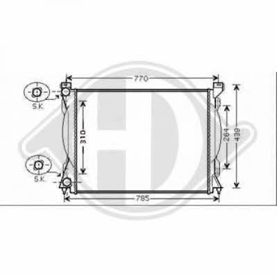 Diederichs 8102610 Radiator, engine cooling 8102610