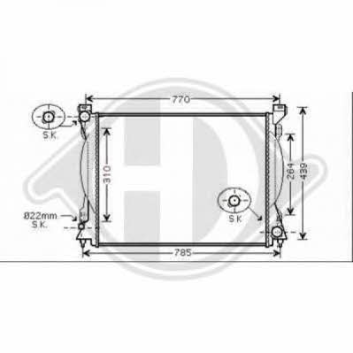 Diederichs 8102612 Radiator, engine cooling 8102612