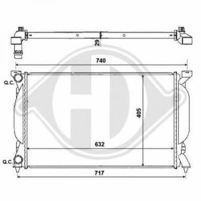 Diederichs 8102616 Radiator, engine cooling 8102616