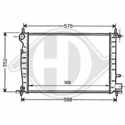 Diederichs 8120143 Radiator, engine cooling 8120143