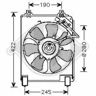 Diederichs 8521008 Hub, engine cooling fan wheel 8521008